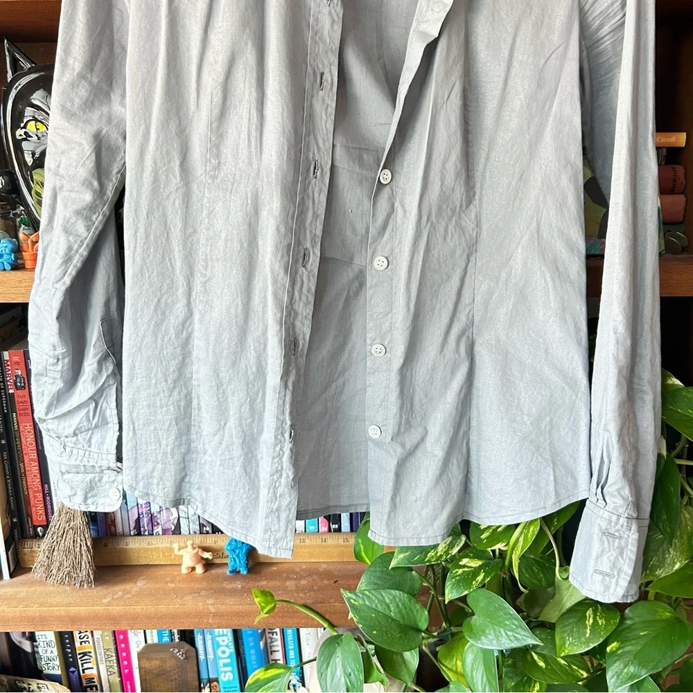 J. Crew Silver Gray Women's Button-Up Shirt